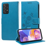Custodia per telefono in pelle con fiori di farfalla in rilievo, For Galaxy A52 4G / 5G, For Galaxy A32 5G, For Galaxy A71 4G, For Galaxy A51 4G