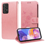 Custodia per telefono in pelle con fiori di farfalla in rilievo, For Galaxy A52 4G / 5G, For Galaxy A32 5G, For Galaxy A71 4G, For Galaxy A51 4G