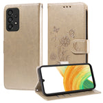 Custodia per telefono in pelle con fiori di farfalla in rilievo, For Galaxy A12 4G / 5G, For Galaxy A13 4G / 5G, For Galaxy A53 5G, For Galaxy A73 5G