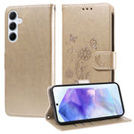Custodia per telefono in pelle con fiori di farfalla in rilievo, For Galaxy A55 5G, For Galaxy A35 5G, For Galaxy A05, For Galaxy A05s