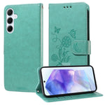 Custodia per telefono in pelle con fiori di farfalla in rilievo, For Galaxy A55 5G, For Galaxy A35 5G, For Galaxy A05, For Galaxy A05s