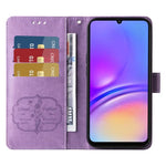 Custodia per telefono in pelle con fiori di farfalla in rilievo, For Galaxy A06 4G / 5G, For Galaxy A36 5G / A56 5G, For Galaxy A06, For Galaxy A15 4G / 5G