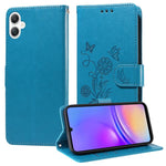 Custodia per telefono in pelle con fiori di farfalla in rilievo, For Galaxy A06 4G / 5G, For Galaxy A36 5G / A56 5G, For Galaxy A06, For Galaxy A15 4G / 5G