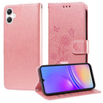Custodia per telefono in pelle con fiori di farfalla in rilievo, For Galaxy A06 4G / 5G, For Galaxy A36 5G / A56 5G, For Galaxy A06, For Galaxy A15 4G / 5G