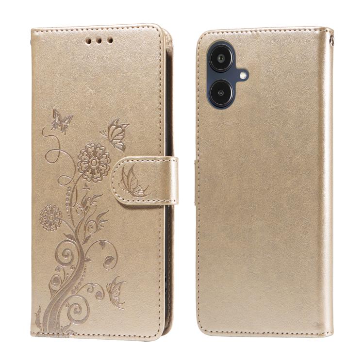 Custodia per telefono in pelle con fiori di farfalla in rilievo, For Galaxy A25 5G Global, For Galaxy A25 5G Japan Version / A25e, For Galaxy A23 4G / 5G, For Galaxy A04e 4G / F04