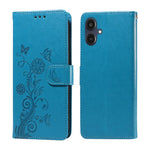 Custodia per telefono in pelle con fiori di farfalla in rilievo, For Galaxy A25 5G Global, For Galaxy A25 5G Japan Version / A25e, For Galaxy A23 4G / 5G, For Galaxy A04e 4G / F04
