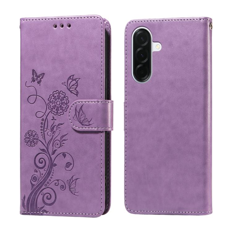 Custodia per telefono in pelle con fiori di farfalla in rilievo, For Galaxy A57 5G, For Galaxy A37 5G, For Galaxy A27 5G, For Galaxy A17 / A26 / A16 5G