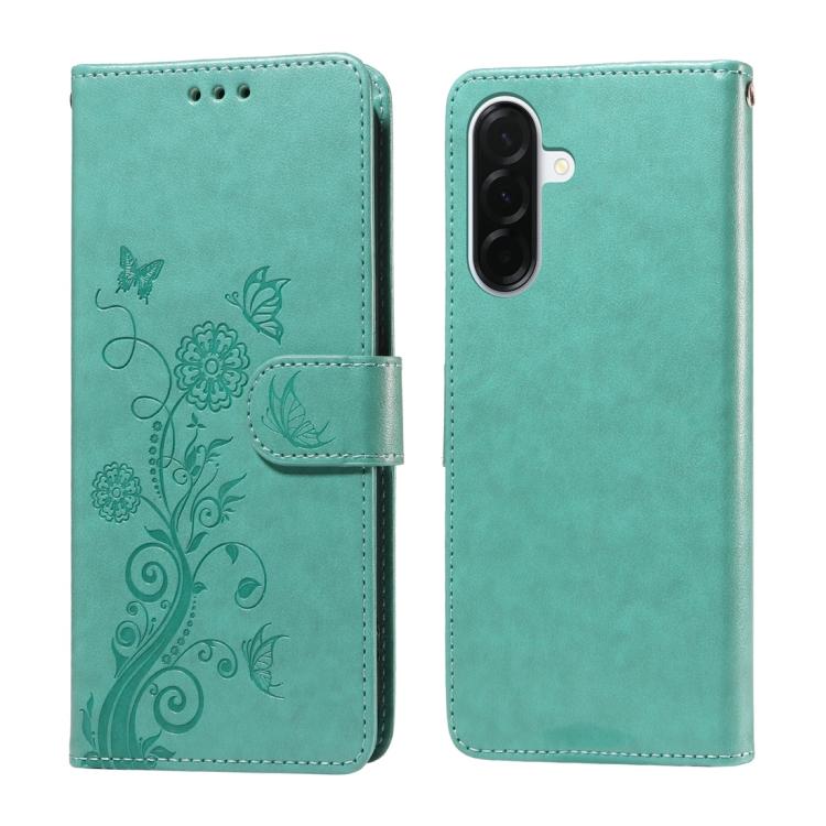 Custodia per telefono in pelle con fiori di farfalla in rilievo, For Galaxy A57 5G, For Galaxy A37 5G, For Galaxy A27 5G, For Galaxy A17 / A26 / A16 5G