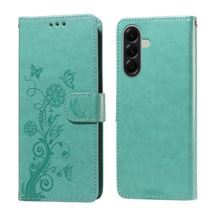 Custodia per telefono in pelle con fiori di farfalla in rilievo, For Galaxy A57 5G, For Galaxy A37 5G, For Galaxy A27 5G, For Galaxy A17 / A26 / A16 5G