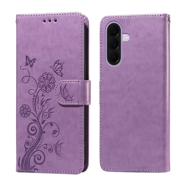 Custodia per telefono in pelle con fiori di farfalla in rilievo, For Galaxy A57 5G, For Galaxy A37 5G, For Galaxy A27 5G, For Galaxy A17 / A26 / A16 5G