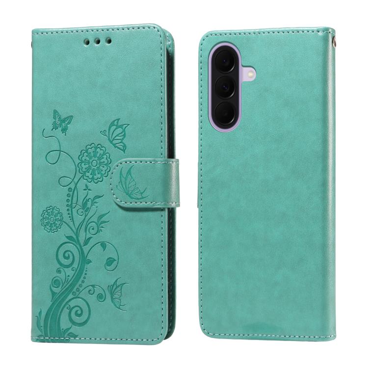 Custodia per telefono in pelle con fiori di farfalla in rilievo, For Galaxy A57 5G, For Galaxy A37 5G, For Galaxy A27 5G, For Galaxy A17 / A26 / A16 5G