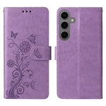 Custodia per telefono in pelle con fiori di farfalla in rilievo, For Galaxy S24 5G, For Galaxy S23 FE 5G, For Galaxy S23 Ultra 5G, For Galaxy S23+ 5G
