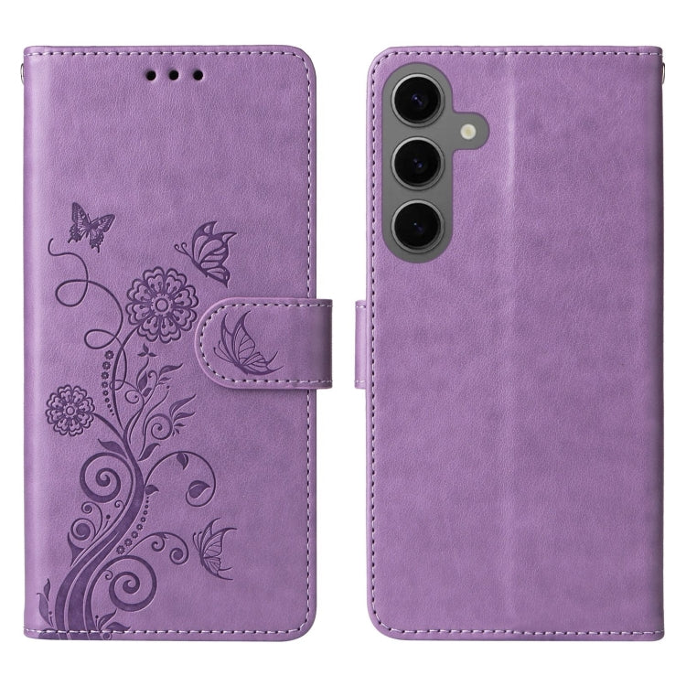 Custodia per telefono in pelle con fiori di farfalla in rilievo, For Galaxy S24 5G, For Galaxy S23 FE 5G, For Galaxy S23 Ultra 5G, For Galaxy S23+ 5G