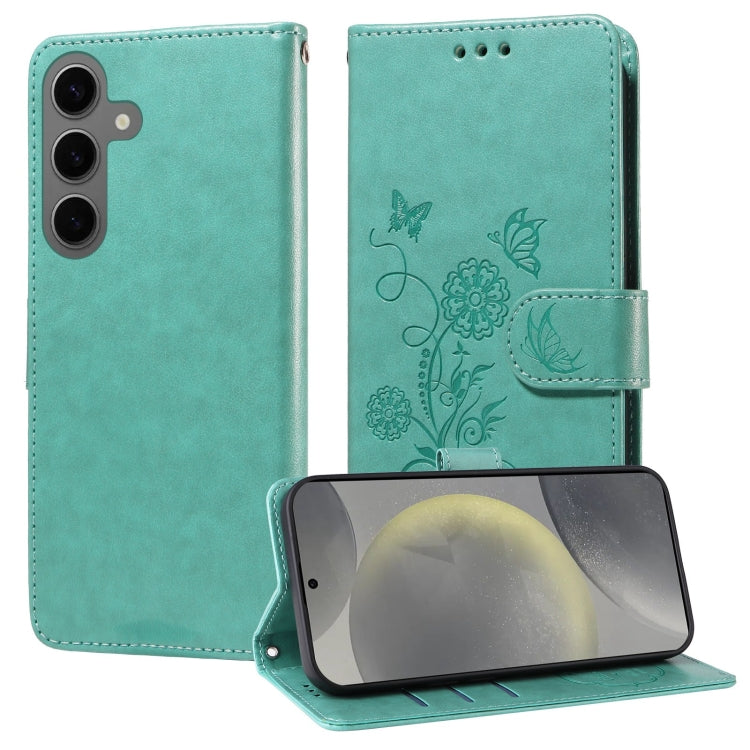 Custodia per telefono in pelle con fiori di farfalla in rilievo, For Galaxy S24 5G, For Galaxy S23 FE 5G, For Galaxy S23 Ultra 5G, For Galaxy S23+ 5G