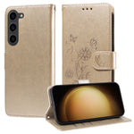 Custodia per telefono in pelle con fiori di farfalla in rilievo, For Galaxy S23 5G, For Galaxy S20 FE, For Galaxy S22 Ultra 5G, For Galaxy S22+ 5G