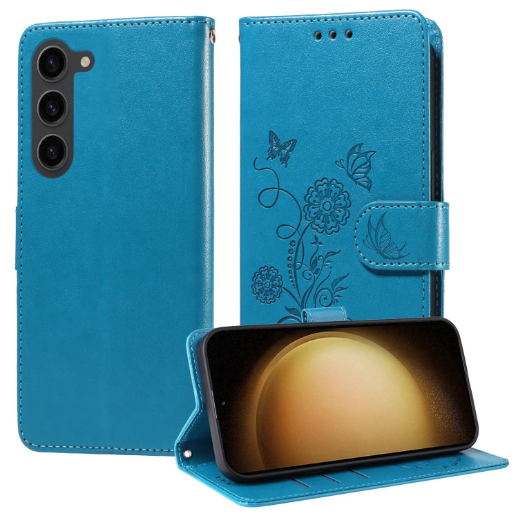 Custodia per telefono in pelle con fiori di farfalla in rilievo, For Galaxy S23 5G, For Galaxy S20 FE, For Galaxy S22 Ultra 5G, For Galaxy S22+ 5G
