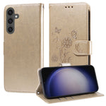 Custodia per telefono in pelle con fiori di farfalla in rilievo, For Galaxy S24 5G, For Galaxy S23 FE 5G, For Galaxy S23 Ultra 5G, For Galaxy S23+ 5G