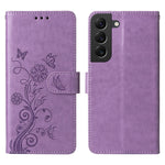 Custodia per telefono in pelle con fiori di farfalla in rilievo, For Galaxy S22 5G, For Galaxy S21 FE 5G, For Galaxy S21 5G, For Samsung Galaxy S21+ 5G