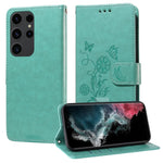 Custodia per telefono in pelle con fiori di farfalla in rilievo, For Galaxy S23 5G, For Galaxy S20 FE, For Galaxy S22 Ultra 5G, For Galaxy S22+ 5G