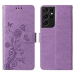 Custodia per telefono in pelle con fiori di farfalla in rilievo, For Galaxy S21 Ultra 5G, For Galaxy S20 Ultra, For Galaxy S20, For Galaxy S20+