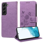 Custodia per telefono in pelle con fiori di farfalla in rilievo, For Galaxy S22 5G, For Galaxy S21 FE 5G, For Galaxy S21 5G, For Samsung Galaxy S21+ 5G