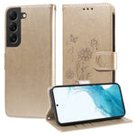Custodia per telefono in pelle con fiori di farfalla in rilievo, For Galaxy S22 5G, For Galaxy S21 FE 5G, For Galaxy S21 5G, For Samsung Galaxy S21+ 5G