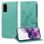 Custodia per telefono in pelle con fiori di farfalla in rilievo, For Galaxy S21 Ultra 5G, For Galaxy S20 Ultra, For Galaxy S20, For Galaxy S20+