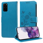 Custodia per telefono in pelle con fiori di farfalla in rilievo, For Galaxy S21 Ultra 5G, For Galaxy S20 Ultra, For Galaxy S20, For Galaxy S20+