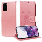 Custodia per telefono in pelle con fiori di farfalla in rilievo, For Galaxy S21 Ultra 5G, For Galaxy S20 Ultra, For Galaxy S20, For Galaxy S20+