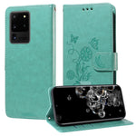 Custodia per telefono in pelle con fiori di farfalla in rilievo, For Galaxy S21 Ultra 5G, For Galaxy S20 Ultra, For Galaxy S20, For Galaxy S20+