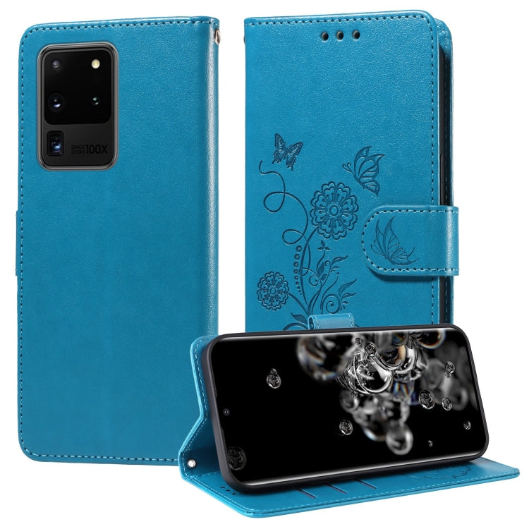 Custodia per telefono in pelle con fiori di farfalla in rilievo, For Galaxy S21 Ultra 5G, For Galaxy S20 Ultra, For Galaxy S20, For Galaxy S20+