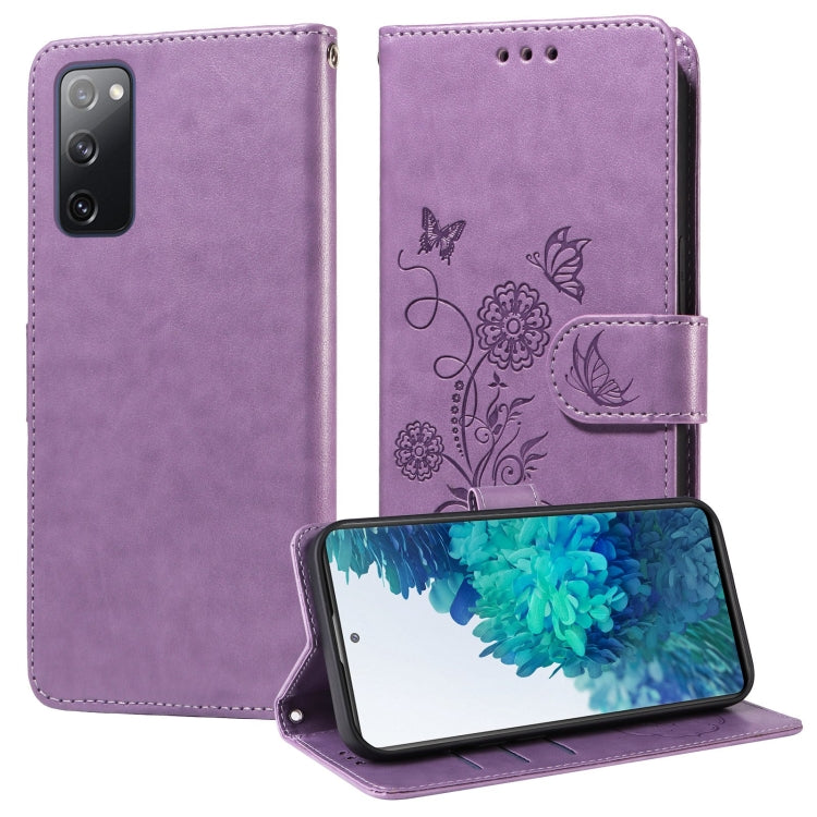 Custodia per telefono in pelle con fiori di farfalla in rilievo, For Galaxy S23 5G, For Galaxy S20 FE, For Galaxy S22 Ultra 5G, For Galaxy S22+ 5G