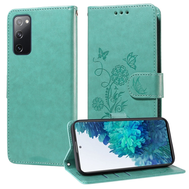 Custodia per telefono in pelle con fiori di farfalla in rilievo, For Galaxy S23 5G, For Galaxy S20 FE, For Galaxy S22 Ultra 5G, For Galaxy S22+ 5G