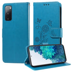 Custodia per telefono in pelle con fiori di farfalla in rilievo, For Galaxy S23 5G, For Galaxy S20 FE, For Galaxy S22 Ultra 5G, For Galaxy S22+ 5G