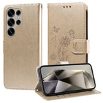 Custodia per telefono in pelle con fiori di farfalla in rilievo, For Galaxy S25 Ultra 5G, For Galaxy S24 FE 5G, For Galaxy S24 Ultra 5G, For Galaxy S24+ 5G
