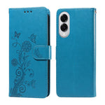 Custodia per telefono in pelle con fiori di farfalla in rilievo, For Galaxy S26 5G, For Galaxy S25 Edge 5G, For Galaxy S25 5G, For Galaxy S25+ 5G