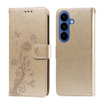 Custodia per telefono in pelle con fiori di farfalla in rilievo, For Galaxy S26 5G, For Galaxy S25 Edge 5G, For Galaxy S25 5G, For Galaxy S25+ 5G