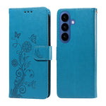 Custodia per telefono in pelle con fiori di farfalla in rilievo, For Galaxy S26 5G, For Galaxy S25 Edge 5G, For Galaxy S25 5G, For Galaxy S25+ 5G