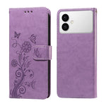 Custodia per telefono in pelle con fiori di farfalla in rilievo, For Galaxy S26 FE 5G, For Galaxy S26+ 5G, For Galaxy S26 Edge 5G, For Galaxy S26 Ultra 5G