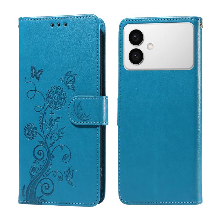 Custodia per telefono in pelle con fiori di farfalla in rilievo, For Galaxy S26 FE 5G, For Galaxy S26+ 5G, For Galaxy S26 Edge 5G, For Galaxy S26 Ultra 5G