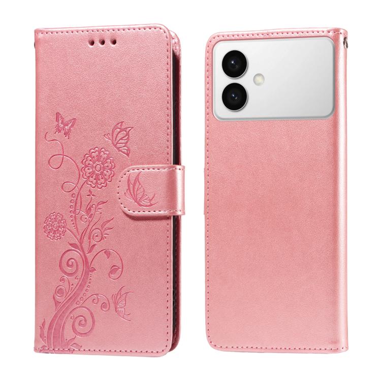 Custodia per telefono in pelle con fiori di farfalla in rilievo, For Galaxy S26 FE 5G, For Galaxy S26+ 5G, For Galaxy S26 Edge 5G, For Galaxy S26 Ultra 5G
