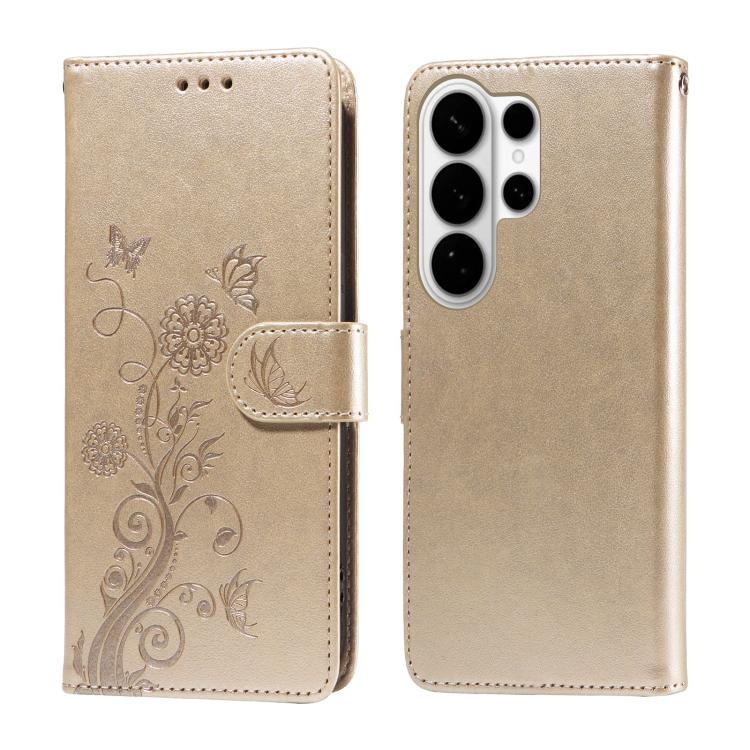 Custodia per telefono in pelle con fiori di farfalla in rilievo, For Galaxy S26 FE 5G, For Galaxy S26+ 5G, For Galaxy S26 Edge 5G, For Galaxy S26 Ultra 5G
