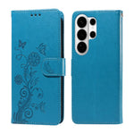 Custodia per telefono in pelle con fiori di farfalla in rilievo, For Galaxy S26 FE 5G, For Galaxy S26+ 5G, For Galaxy S26 Edge 5G, For Galaxy S26 Ultra 5G