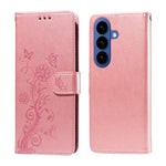 Custodia per telefono in pelle con fiori di farfalla in rilievo, For Galaxy S26 FE 5G, For Galaxy S26+ 5G, For Galaxy S26 Edge 5G, For Galaxy S26 Ultra 5G