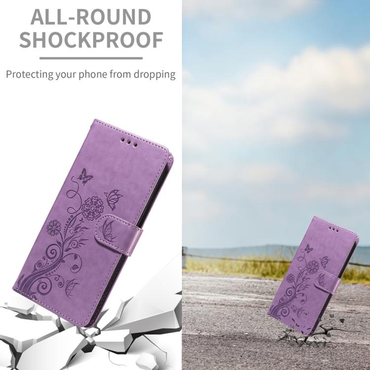 Custodia per telefono in pelle con fiori di farfalla in rilievo, For Galaxy S26 FE 5G, For Galaxy S26+ 5G, For Galaxy S26 Edge 5G, For Galaxy S26 Ultra 5G