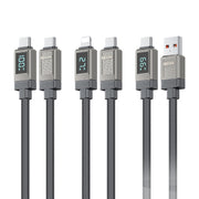Cavo dati di ricarica rapida USB-Type-C con display digitale intelligente WK WDC-39 da 1,2 m e 66 W, WDC-39
