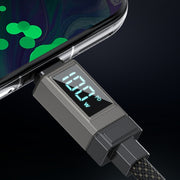 Cavo dati di ricarica rapida USB-Type-C con display digitale intelligente WK WDC-39 da 1,2 m e 66 W, WDC-39