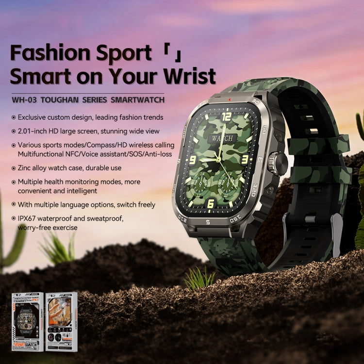 WK WH-03 2.01 pollici Smart Watch supporta chiamate Bluetooth