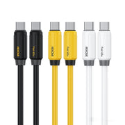 Cavo dati di ricarica rapida da tipo C a tipo C elastico in silicone originale WK WDC-28 da 1 m PD65W, WDC-28