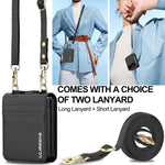 Custodia per telefono in PU con trama fine e satinata LC.IMEEKE L1 Series con cordino, For Samsung Galaxy Z Flip3 5G